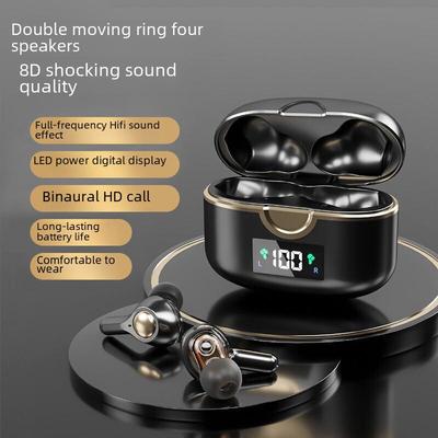 T22 TWS Bluetooth sluchátka: Dvojité dynamické cívky, Čtyři reproduktory, Displej, Zvuk s hlubokými basy