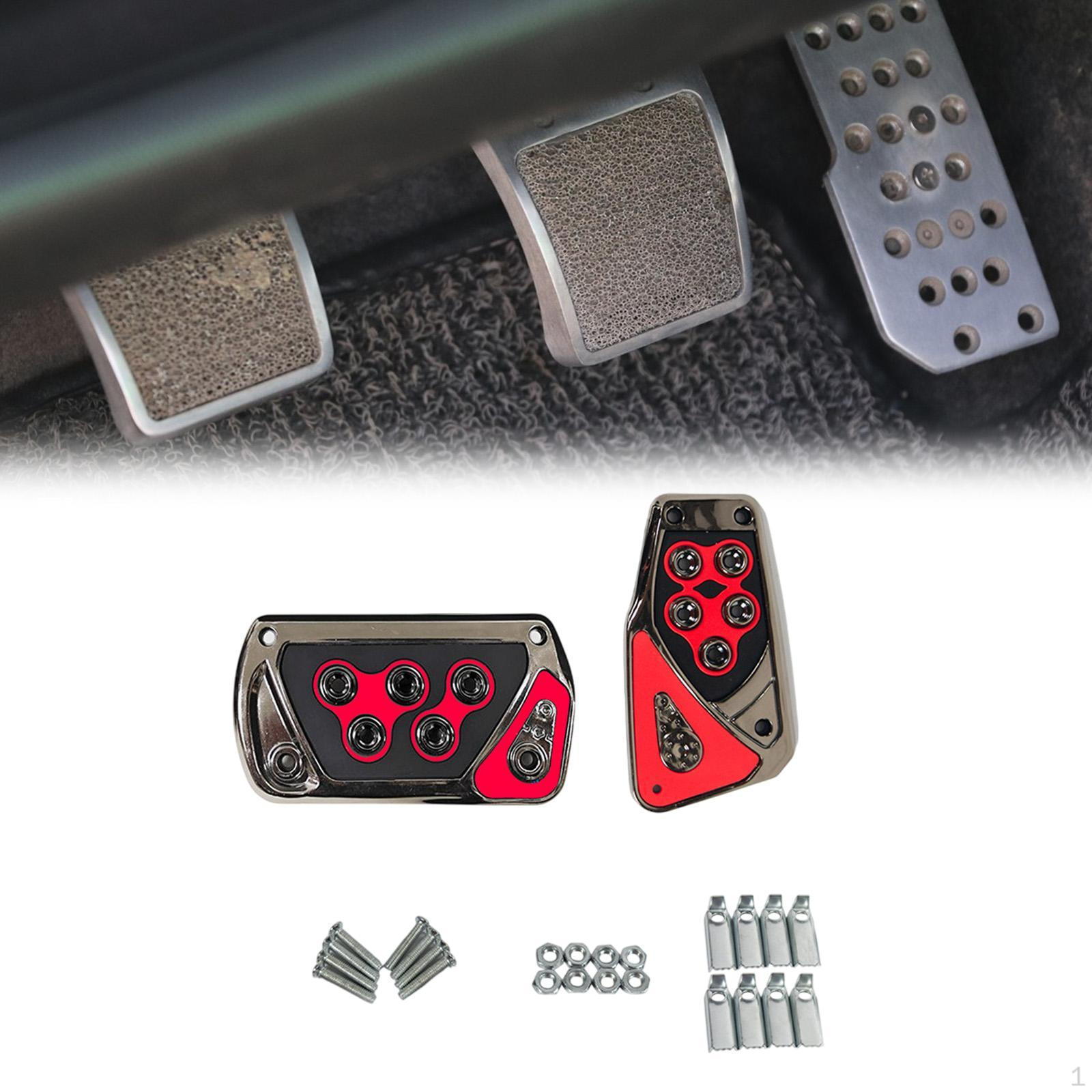 

2 комплекта чехлов на педали тормоза для замены в автомобиле Red Automatic Gear