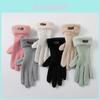 Winter Womens Fuzzy Cycling Gloves With Windproof Design For Outdoor Use