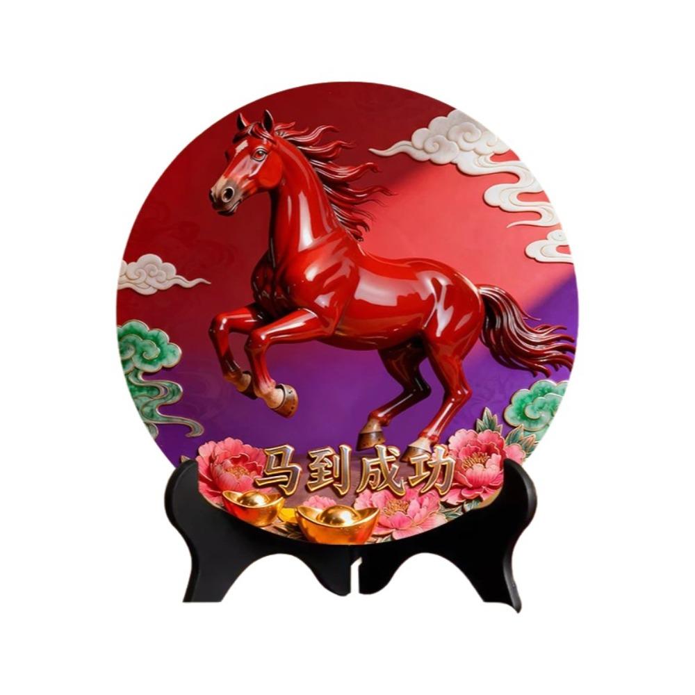 Horse Year Photo Frame Decorations Wooden Desktop Ornament Home Decor Home Decor Ornament  Office