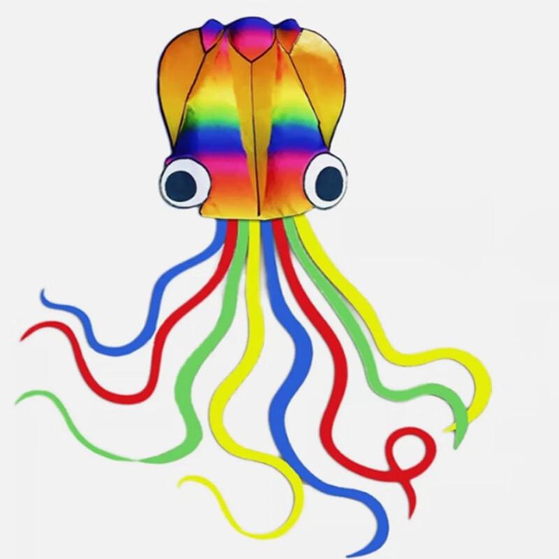 WEZHO 4-Meter Colorful Soft Octopus Kite