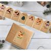 Creative 250pcs Christmas Decoration Scrapbook Labels Seal Stickers Beautiful Kraft Paper Thank You Stationery School Supplies