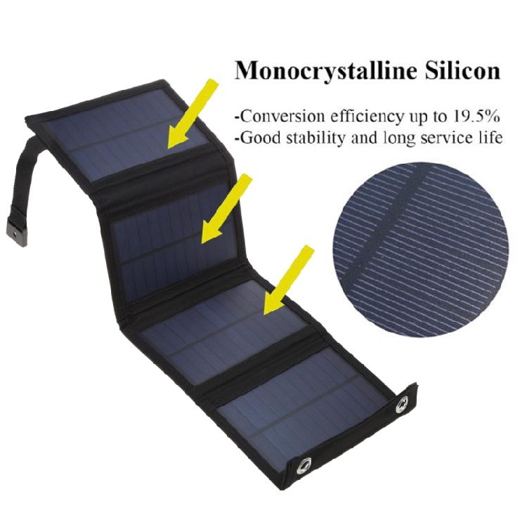 8W 5V USB Solar Panel Portable Folding Foldable Waterproof Power Bank Outdoor
