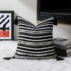 Plushes Chenilles Jacquard Stripeds Tassels Throw Pillow Cover, Bohemians Throw Pillow Cushions Sleeve for Fashionable Space