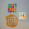 Barn Matchande pusselleksaker Färger Geometrisk form Jigsaw Brädspel Tidiga pedagogiska interaktionsleksaker för barn Kampspel