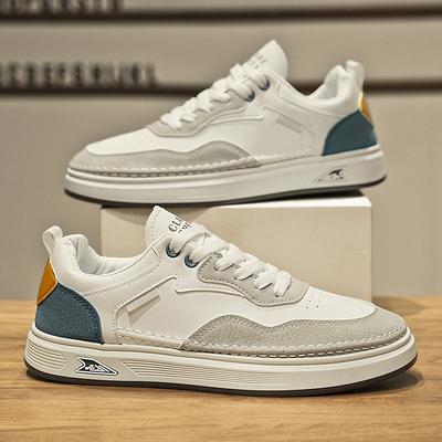 Hochwertige Herren Freizeit Lederschuhe Street Trend Bequeme Plateau Sneaker Designer Herren Low Top Skateboard Schuhe