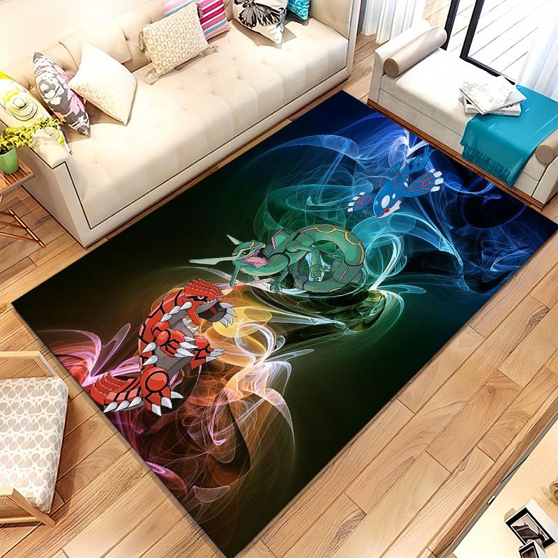 

Kawaii Pokemon Pikachu Cartoon Living Room Non-Slip Area Rug Soft Carpet for Bedroom Kids Playroom Sofa,Home Decor Doormat Gift 40x60cm