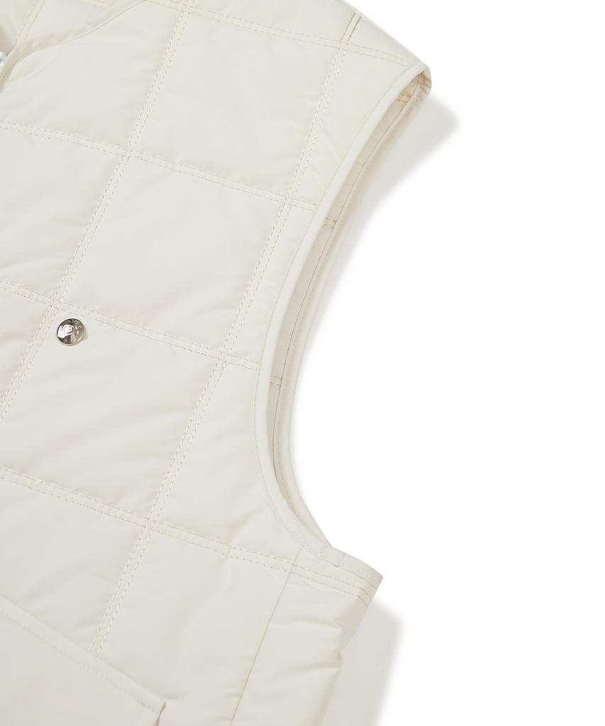 Iey Cross Quilting Vest Ivory