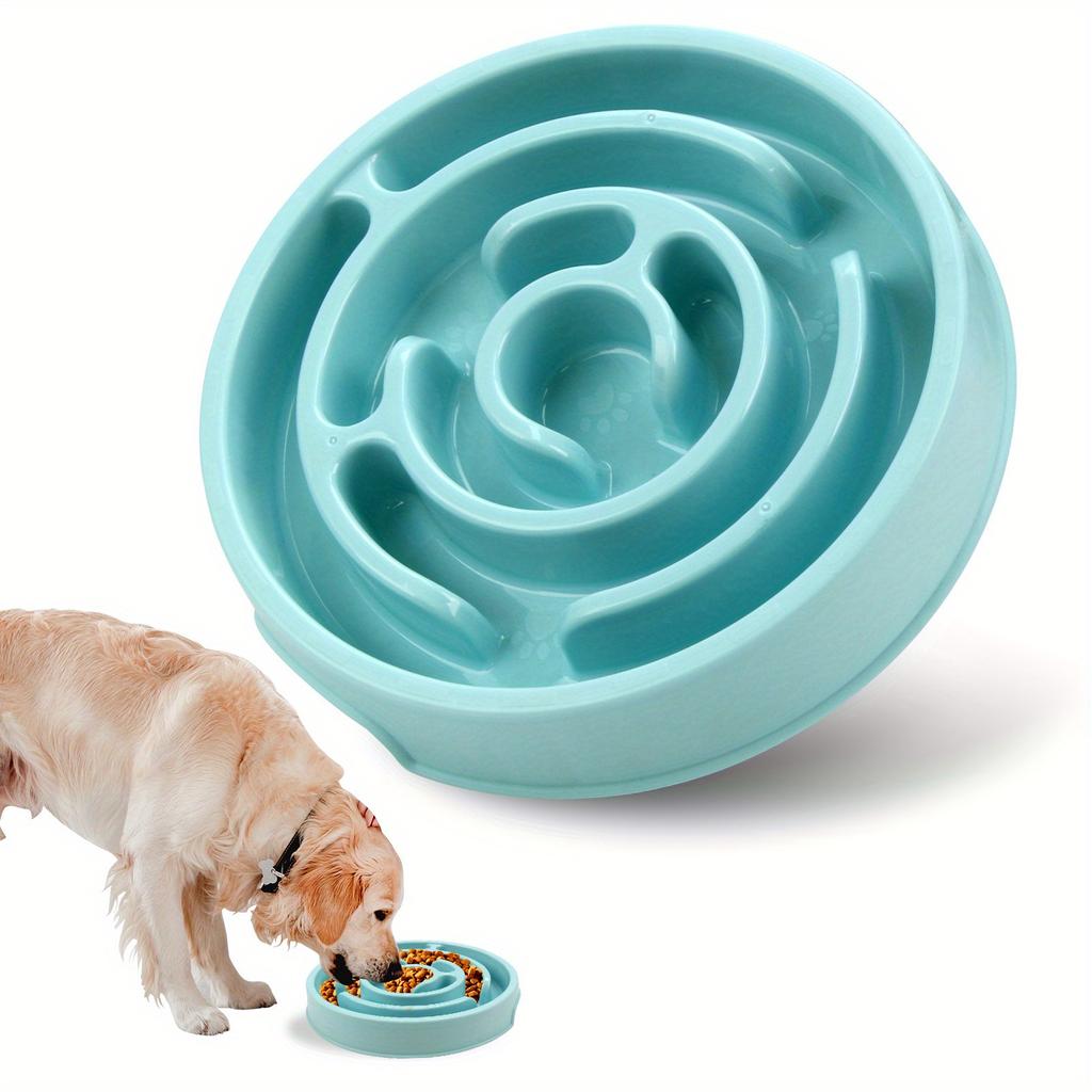 1pcs Anti-choking Dog Food Bowl - Puzzle Snack Bowl For Neck Protection - 1pc Plastic Dog Slow Feeder Bowl