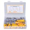 210PCS Self Tapping Screw Set Flat Head Cross Carbon Steel Screws with Nylon Plastic Wall Anchors for Curtain