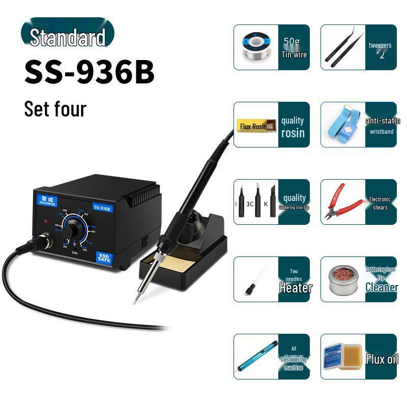 936 Adjustable Temperature 60W Soldering Station - Ideal for Household and Mobile Phone Electronic Repairs.
