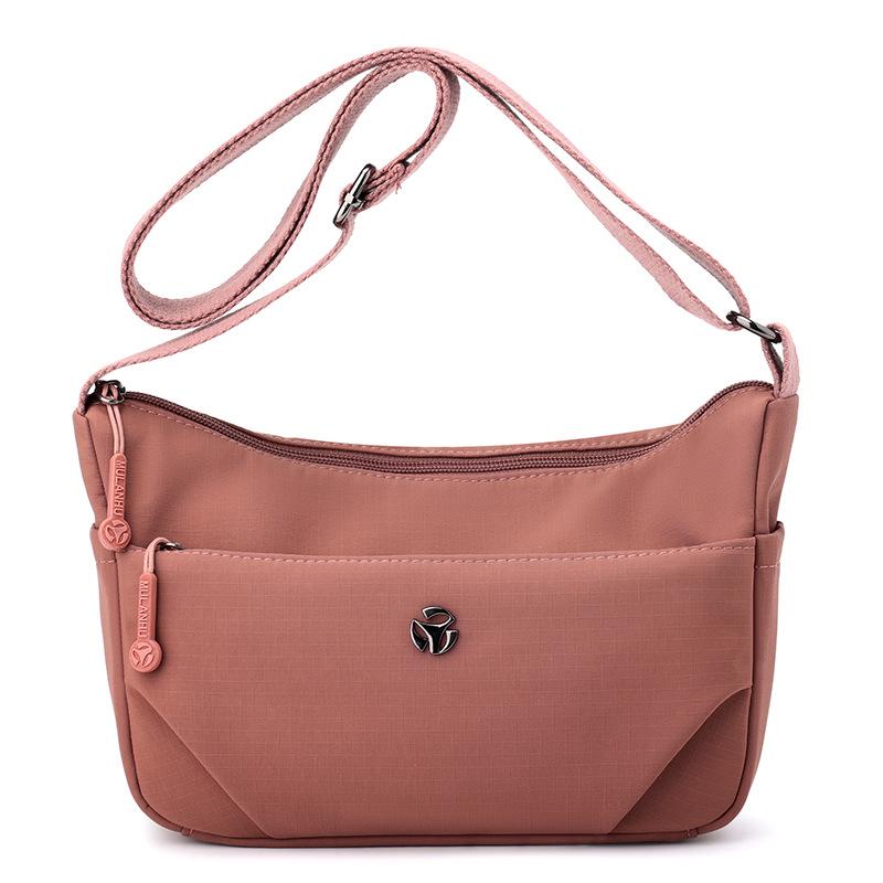Women's Shoulder Bag Nylon Small Bag Lightweight Crossbody Bag Solid Color Mother Bag