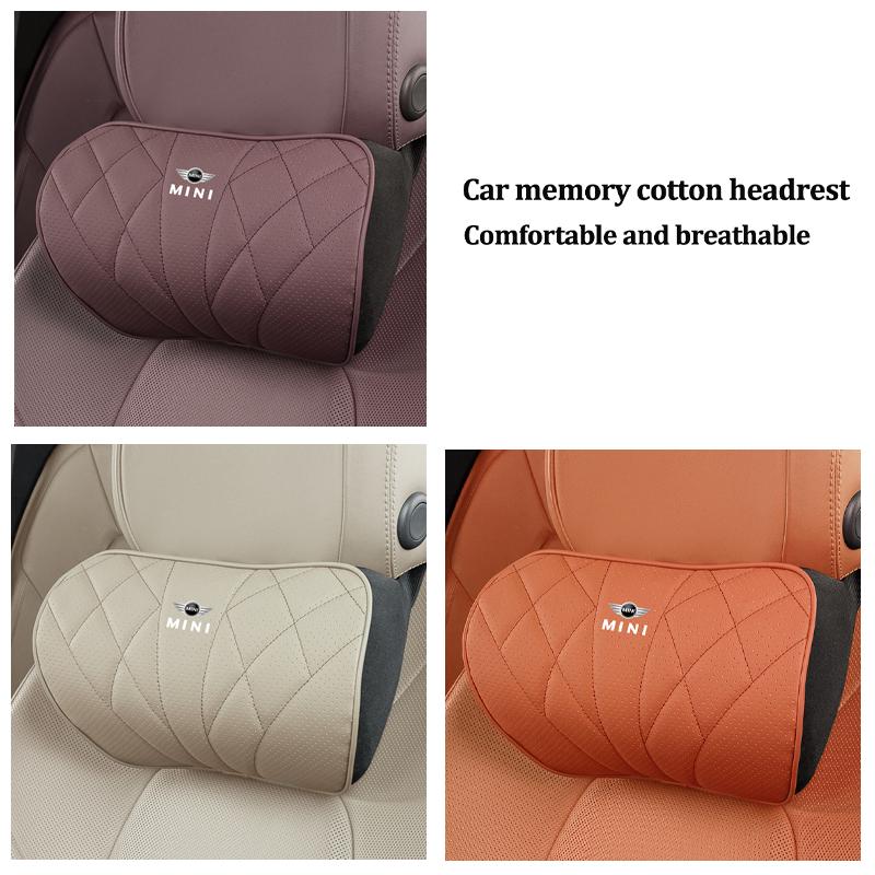 Cuscino per Poggiatesta Sedile Auto in Memory Foam Comfort per Collo Interni Auto Per Mini Cooper One JCW F54 F55 F56 F57 R55 R56 R57 R58 R59 btrme66