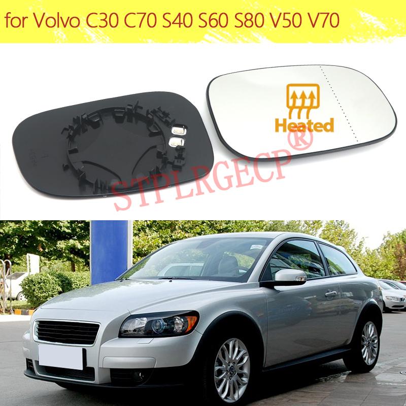 1pc Car Auto Left or Right Hand Side Door Wing Reaview Mirror Glass Heated Replacement for Volvo C30 C70 S40 S60 S80 V50 V70