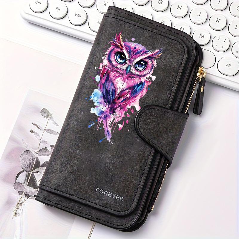 Butterfly Pattern Women Long Wallet Multifunctional Snap Coin Purse Cat Lover Birthday Gift Daily Commute Fun Design Holiday Present Outdoor Travel