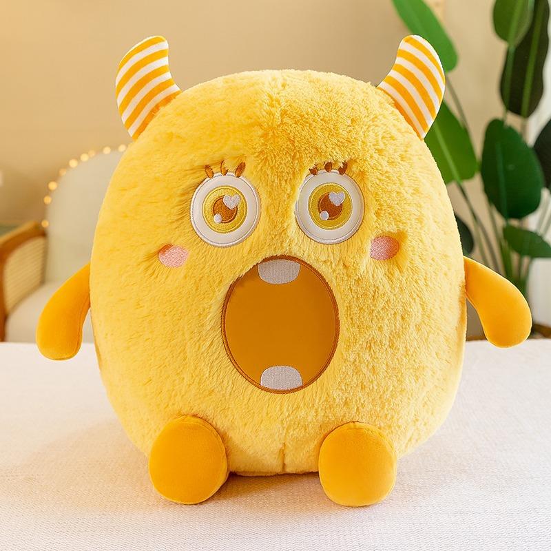 

Cute little monster plush toy new ugly monster doll girl Korean ins rag doll birthday gift 20cm жовтий