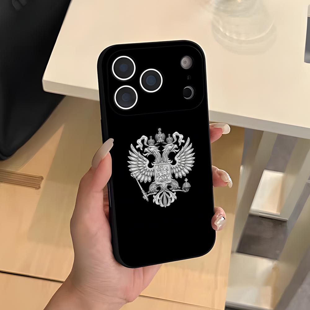 Russia Flag Phone Case For IPhone 17 Air 16 E Pro Max 15 14 13 Mini 12 Pro 11 Max Plus Black Soft Shell