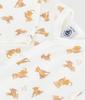 Petit Bateau Footless Romper 60cm A0E6A, Off-White/Beige, 3-Months,