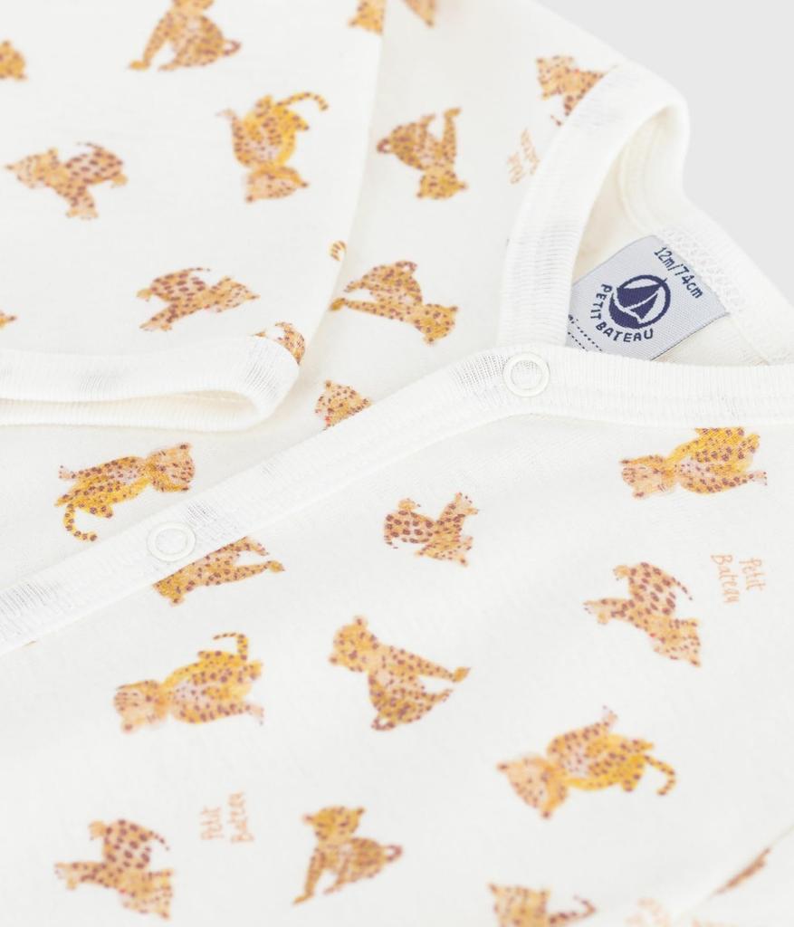 Petit Bateau Footless Romper 60cm A0E6A, Off-White/Beige, 3-Months,