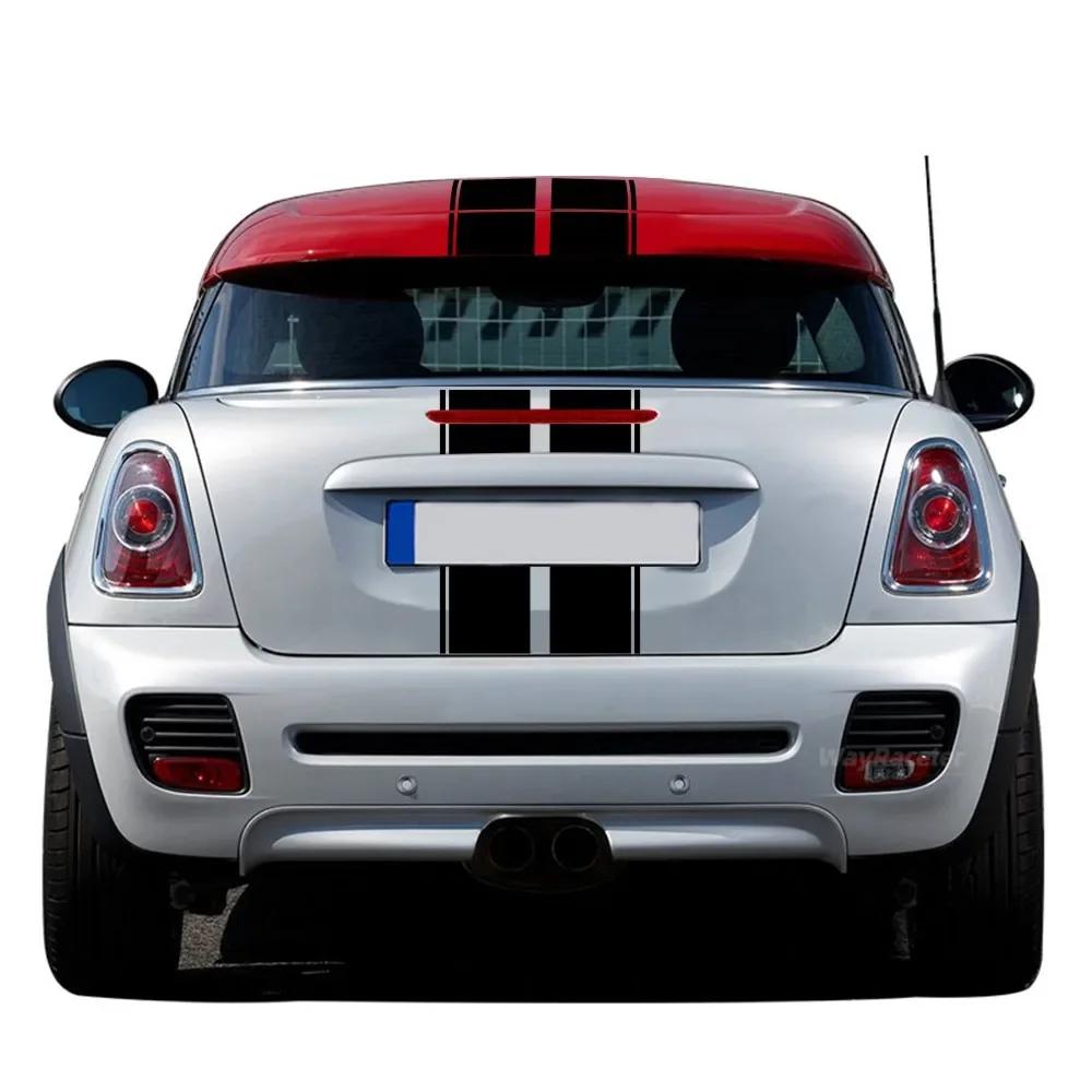 3 Stück Streifen Autoaufkleber für MINI Cooper R55 R56 R57 R58 R59 R60 R50 R52 R53 F55 Vinyl Haube Dach Kofferraum Dekoratives Zubehör