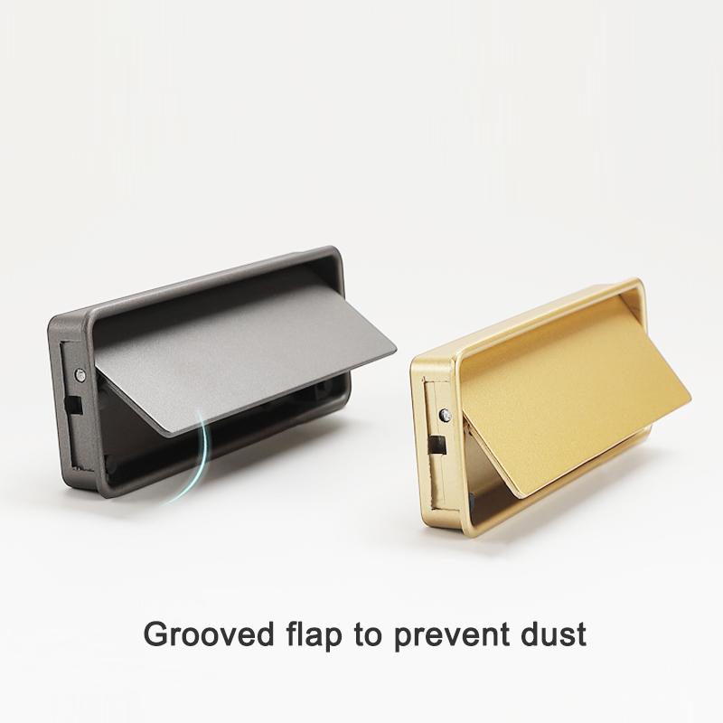 Closet Kitchen Hidden Door Handle Black Gold Embedded Handle Door Invisible Cabinet Handle Recessed Pulls Knob Furniture Hardwar
