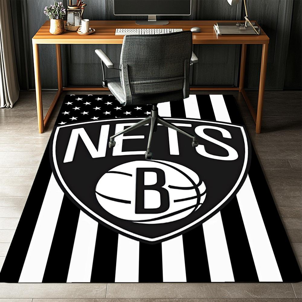 Brooklyn Nets Printed Carpet,Rug,for Office Chair Living Room Bedroom Kitchen Room Decor Gifts.