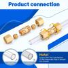 1/4inch  Compression Tube Couplings with Nut, Sleeve, and Insert Body, Solid Brass 4 Pack for Joining Water, Air, and Low-Pressure Fluid Lines