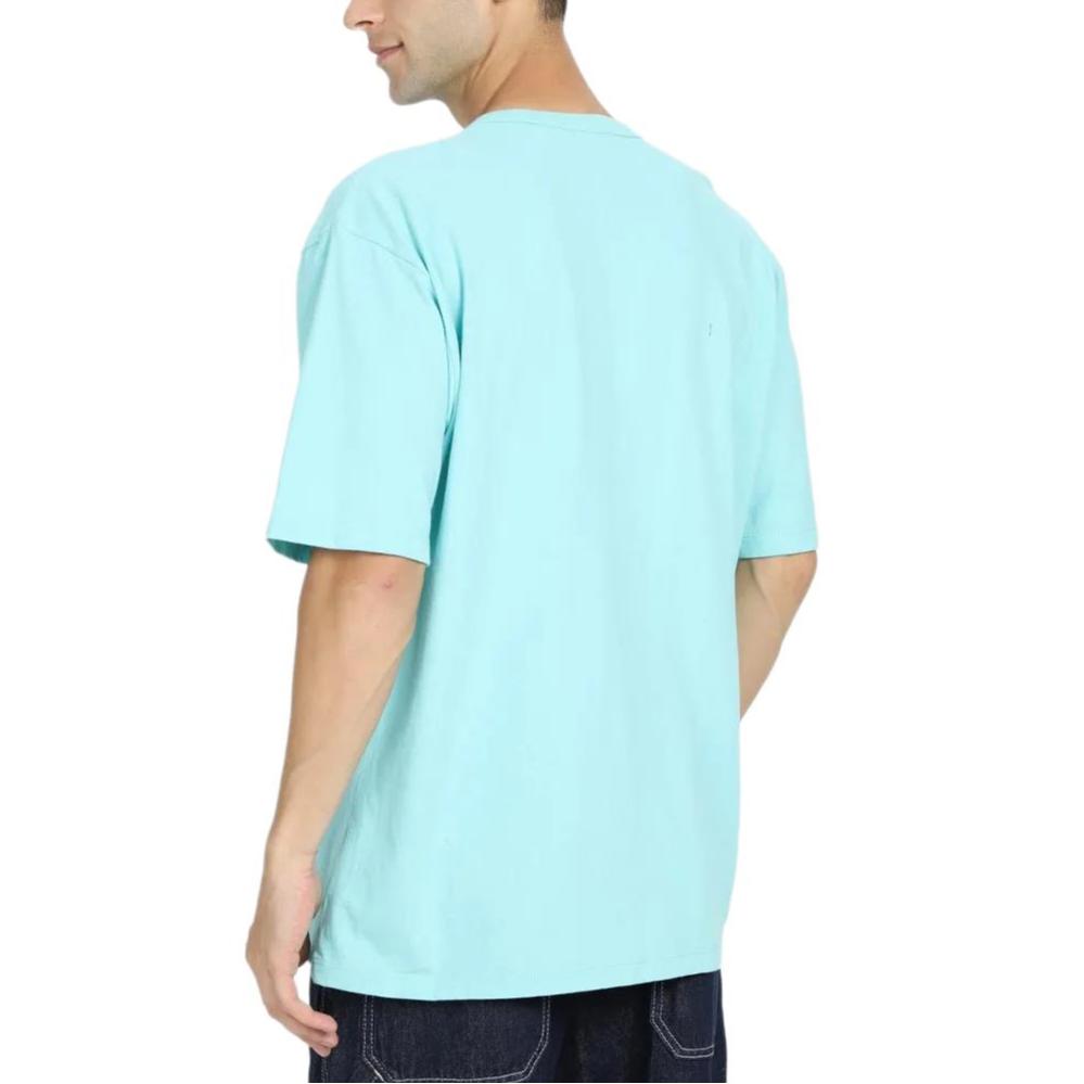 Vans X One Piece King Of Thieves Co Branded Collection T Shirts Unisex Lake Blue Crew Neck Moderate Straight Fit VN0008FVNAX