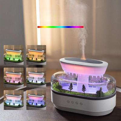 250ml Simulated Raindrop Personal Humidifier with 7 Colors Lights UK 220V Plug 8inchx4.7x6inch for