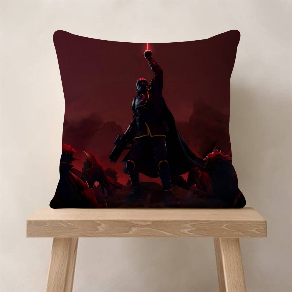 Game HHelldiversS Cool Cushion Cover Pillowcase Upholstery Sofa Throw Pillow Home Decor Pillowcas