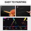 2 Pack Rainbow Scratch Paper Children's Art Book Black DIY Rainbow Art Paper Card Neon Scratch Book with Wood Stick