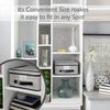 Stackable Plastic Storage Box with Lid and Label Window Clothing and Keepsake Organization Ideal Closet Bedroom Use