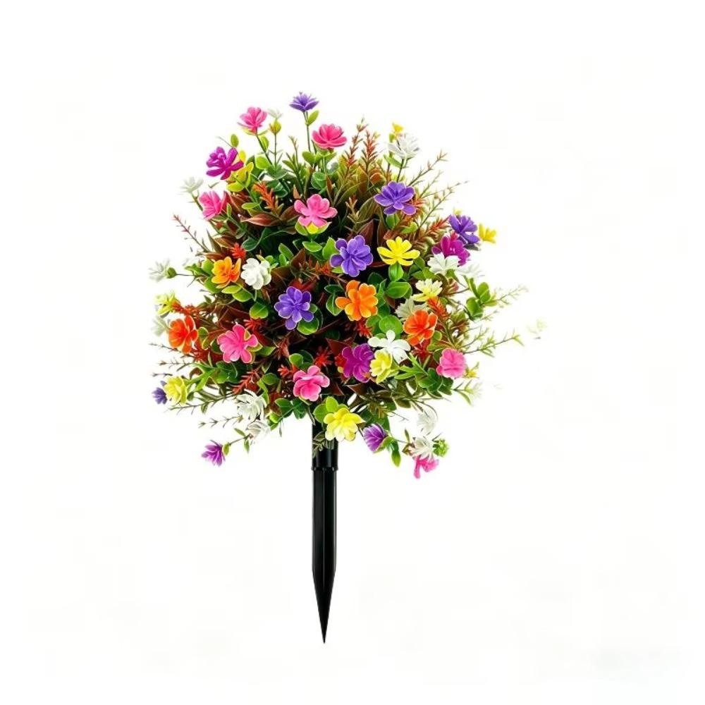 

18 Inch Artificial Flower Stake Artificial Petunias with Ground Stake Yard Planting 45cm