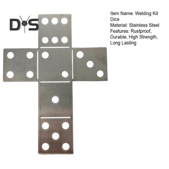 Schweißset-Würfel, 16 Gauge-Schweißplatte, DIY-Würfel, hohe Festigkeit, rostfrei, einfach anzuschließen, Übungswerkzeug für Schweißanfänger