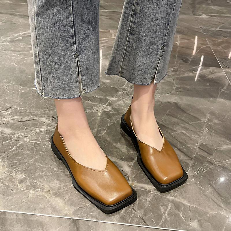 Spring New Mary Jane Women's Shoes Retro Squaretoe Flat Fashion Minimalist Loafers Ladies Casual Lightweight Shoes Mujer Zapatos