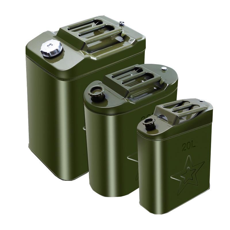 Tinplate Metal Gasoline Can 10L/20L/30L Square Fuel Tank Iron Drum for Car Diesel