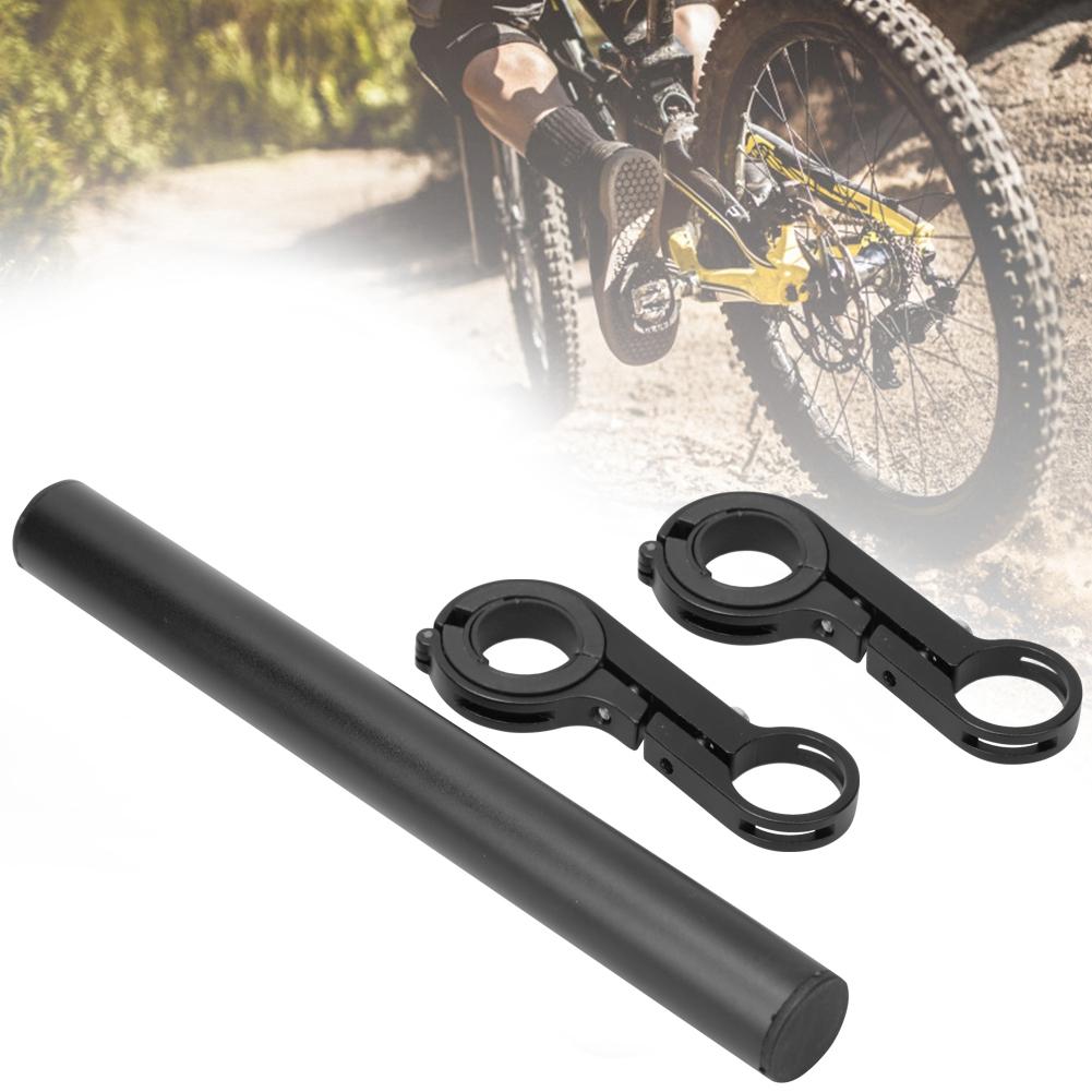 Aluminium Alloy Bicycle Bracket Extension Rod Cycling Accessory with Clip for Mountain Road Bikeblack