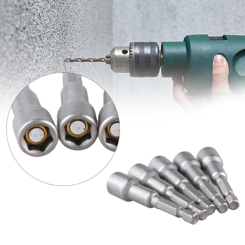 1/4"Socket Strong Magnetic Hexagons Nut Driver for Stable Drilling for DIY Projects Easily Fit Into Various Condition