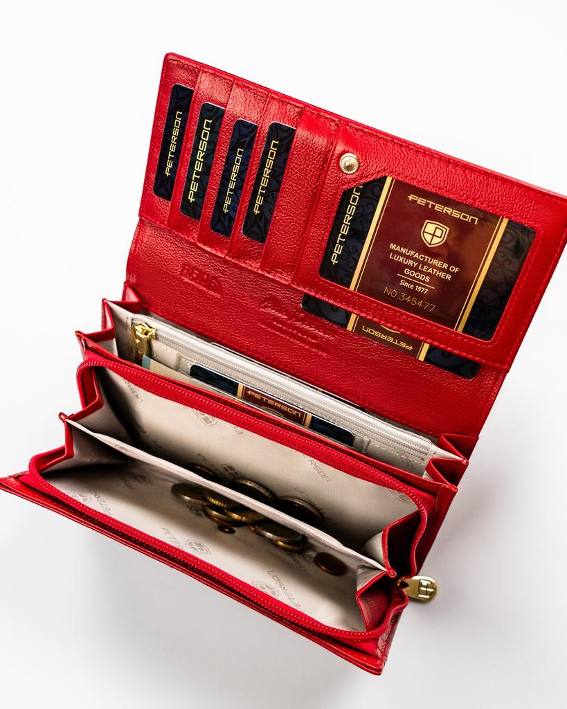 Women's Leather Wallet PTN 42106-CB-8720 Red