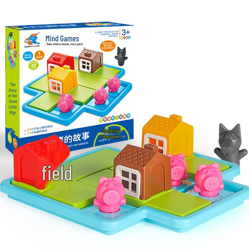 The Three Little Pigs & Big Bad Wolf Board Game: Educational Puzzle for Kids
