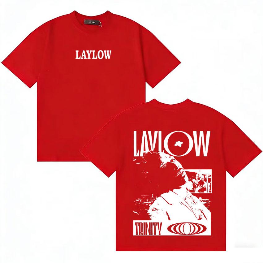 

French Rapper Laylow Album Graphics T Shirts Unisexs Women Hip Hop Double Sided Fashion Summer Y2K Tshirts Retro Short Sleeve Tees S