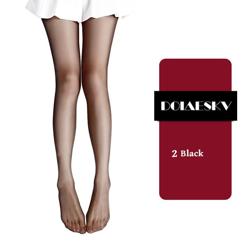 2Pairs 0D Sexy Breathable Tights Open Crotch Transparent Women Pantyhose Ultra-Thin Nylon Tights Stretchy Stockings Female