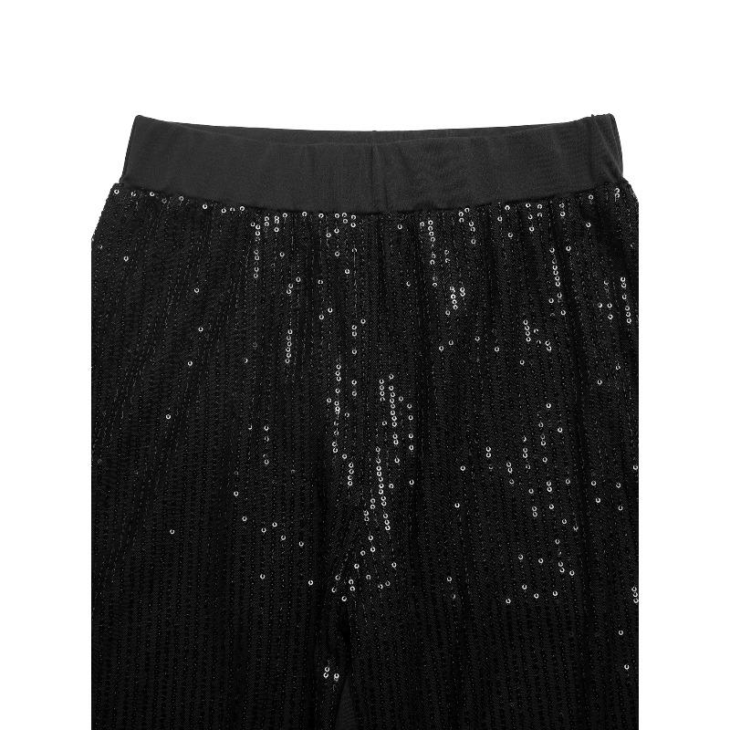 YYFS Modne damskie spodnie i spodnie capri z wysokim stanem