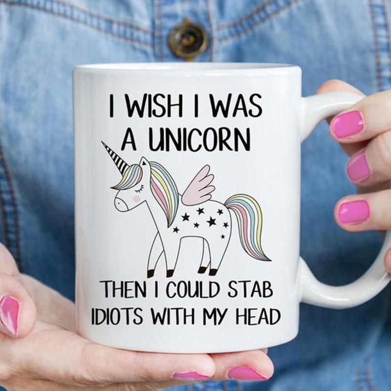 Unicorn Mug ,I Wish I Was A Unicorn ,Gift for Unicorn Lover uygun