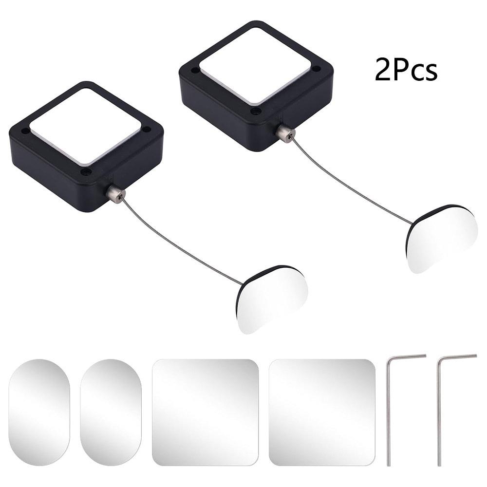 1/2Pcs 2M/6.6Ft Extendable Retractable Security Cable Lock Home Office Showroom