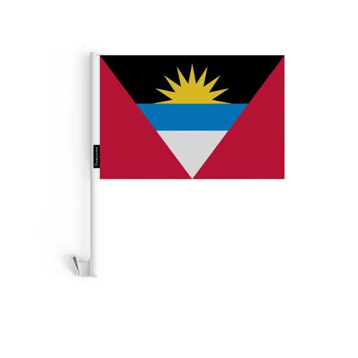 Drapeau Voiture - Antigua-et-Barbuda - 10 pièces - 14 x 21 cm - Polyester - Extérieur