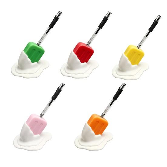 Desktop Stationery Storage Cute Melting Popsicle Pen Holder, Unique Decorative Organizer, Fun Office Supplies Durable PLA Container for And