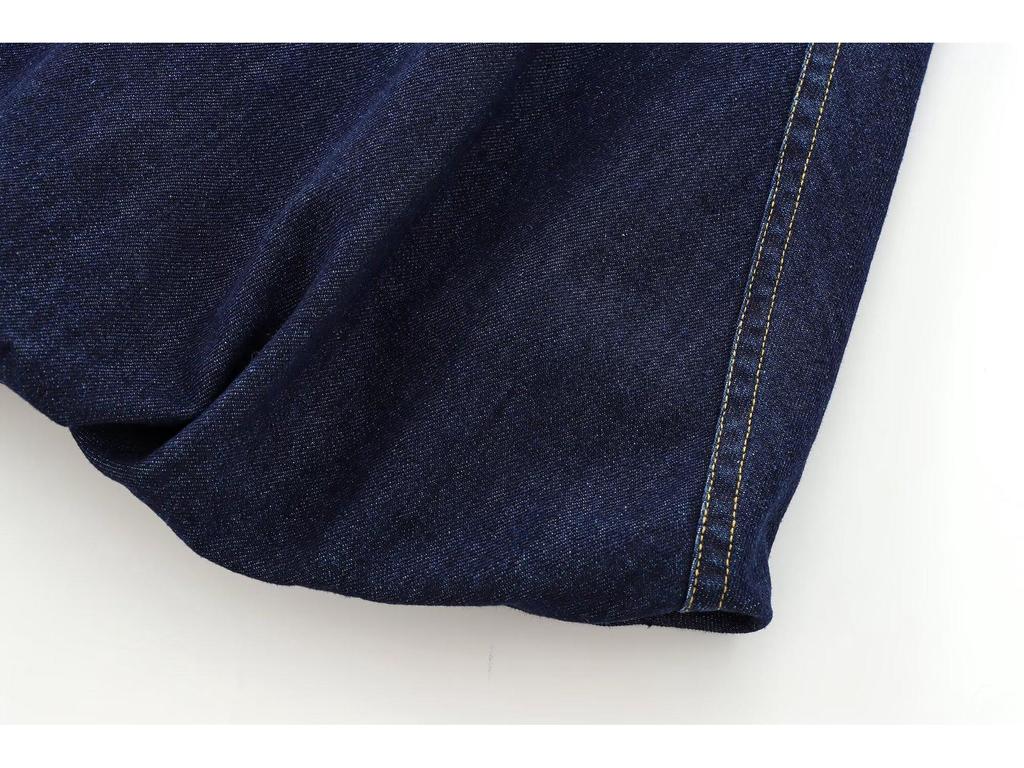 2024 Herbst/Winter Retro Jeansrock: Mittelhohe Taille, Baumwolle, Ballon-Silhouette, Europäischer & Amerikanischer Stil.