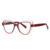 0 -0.5 -0.75 To -6.0 Blue Light Blocking Cat Eye Short-Sight Prescription Glasses For Women Computer Student Myopia Spectacles