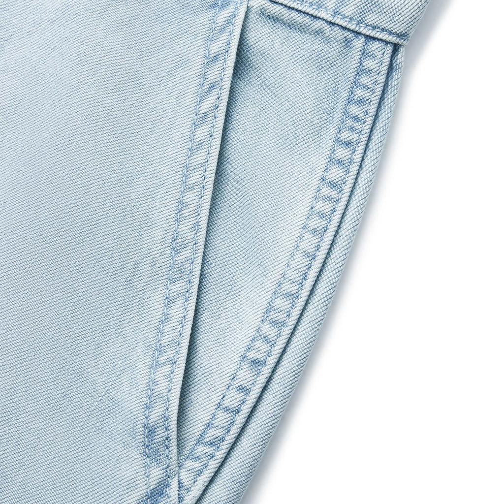 Li Ning Sports Lifestyle Serie American Vintage Lässig Einfarbig Frühling Gerade Jeans Herren Jeans Gewaschenes Blau AJQV005-2